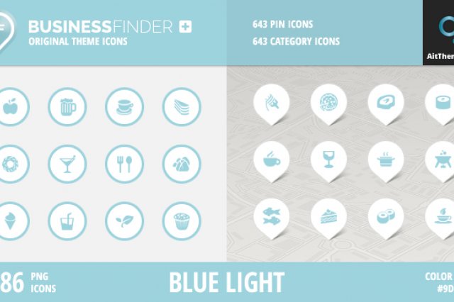 BusinessFinder+ Iconset – Blue Light
