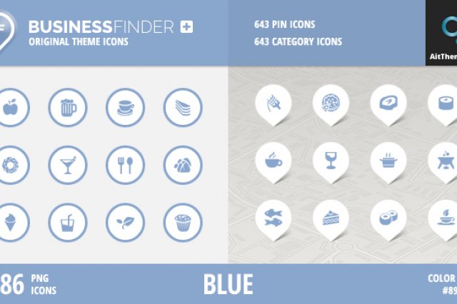 BusinessFinder+ Iconset — Blue