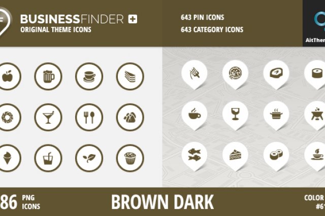 BusinessFinder+ Iconset – Brown Dark