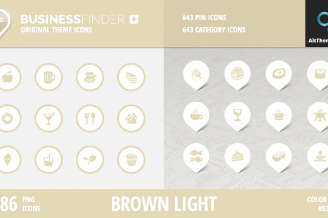 BusinessFinder+ Iconset – Brown Light