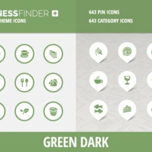 BusinessFinder+ Iconset - Green Dark