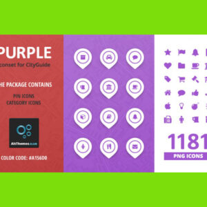 City Guide Iconset - Purple