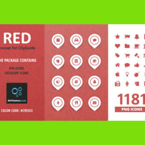 City Guide Iconset - Red