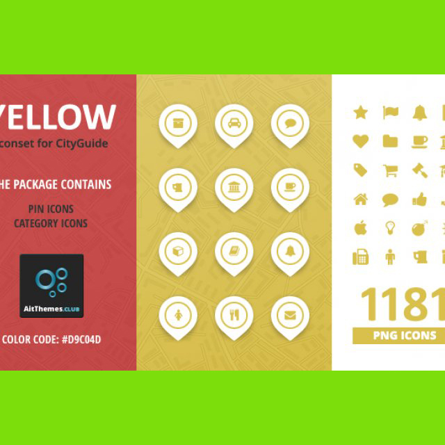 City Guide Iconset — Yellow