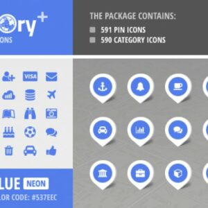 Directory+ Iconset - Blue - Neon