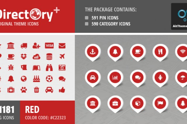Directory+ Iconset – Red