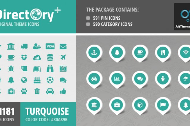 Directory+ Iconset – Turquose