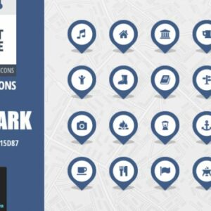 Event Guide Map Icons - Dark Blue